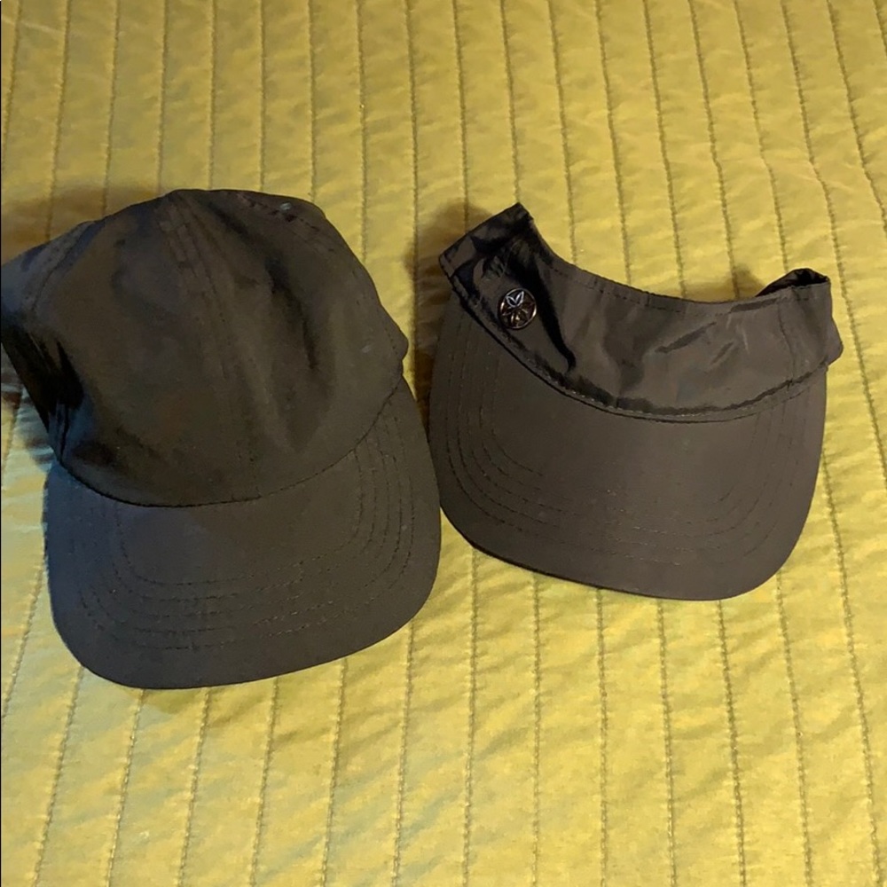 Black cap and visor
